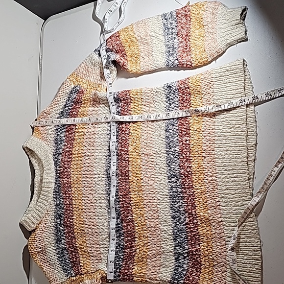 Madewell x J Crew from Nordstrom Chunky Sweater XS Orange/Blue/ VGUC - Picture 10 of 12